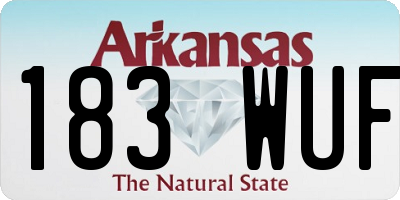 AR license plate 183WUF