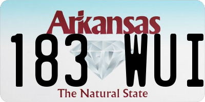 AR license plate 183WUI