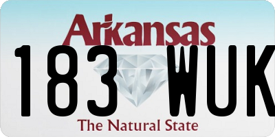 AR license plate 183WUK