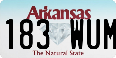 AR license plate 183WUM