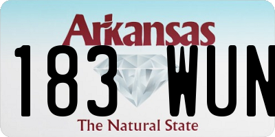 AR license plate 183WUN