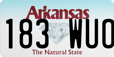 AR license plate 183WUO
