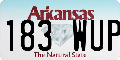 AR license plate 183WUP