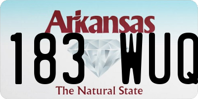 AR license plate 183WUQ