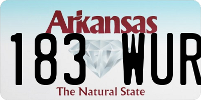 AR license plate 183WUR