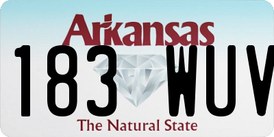 AR license plate 183WUV