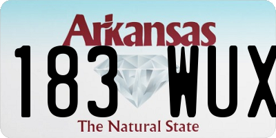 AR license plate 183WUX