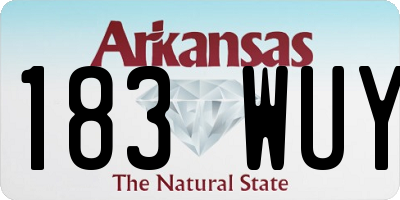 AR license plate 183WUY