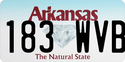 AR license plate 183WVB