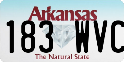 AR license plate 183WVC