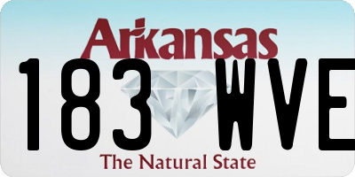 AR license plate 183WVE