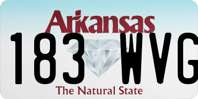 AR license plate 183WVG