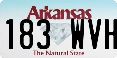 AR license plate 183WVH