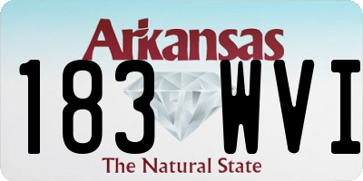 AR license plate 183WVI