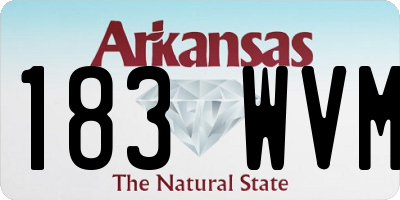 AR license plate 183WVM