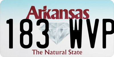 AR license plate 183WVP