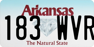 AR license plate 183WVR
