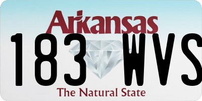 AR license plate 183WVS