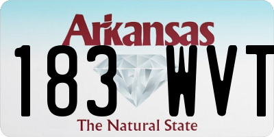 AR license plate 183WVT