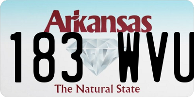 AR license plate 183WVU