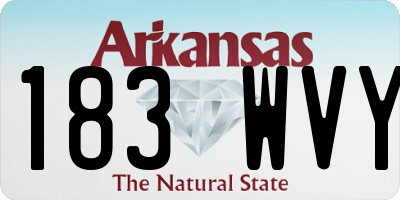 AR license plate 183WVY