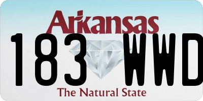 AR license plate 183WWD