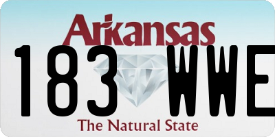 AR license plate 183WWE