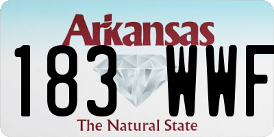 AR license plate 183WWF