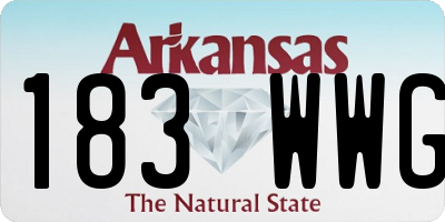 AR license plate 183WWG