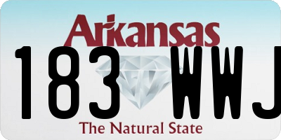 AR license plate 183WWJ