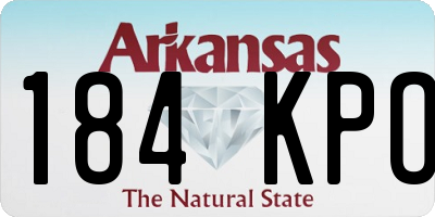 AR license plate 184KPO