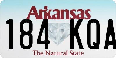AR license plate 184KQA
