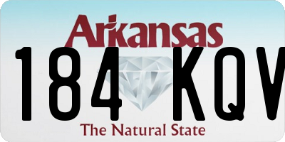 AR license plate 184KQV