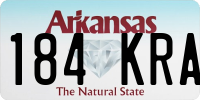 AR license plate 184KRA