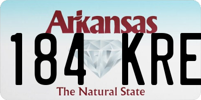 AR license plate 184KRE