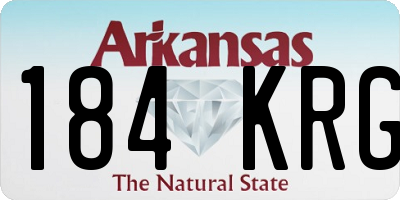 AR license plate 184KRG