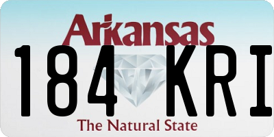 AR license plate 184KRI