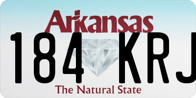 AR license plate 184KRJ