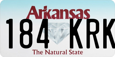 AR license plate 184KRK