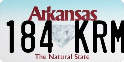 AR license plate 184KRM
