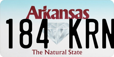 AR license plate 184KRN