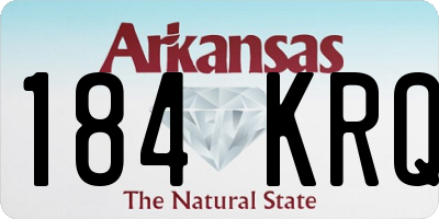AR license plate 184KRQ