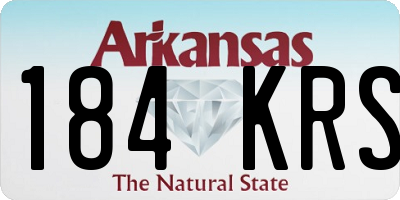 AR license plate 184KRS