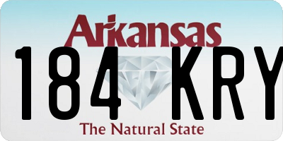 AR license plate 184KRY