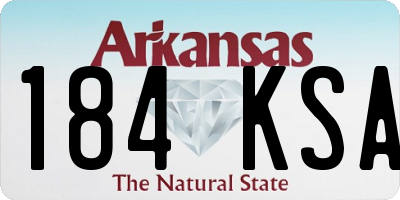 AR license plate 184KSA