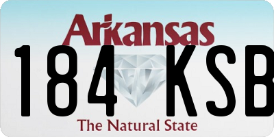 AR license plate 184KSB