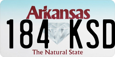AR license plate 184KSD