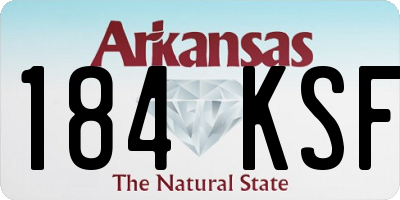 AR license plate 184KSF