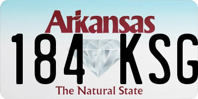 AR license plate 184KSG