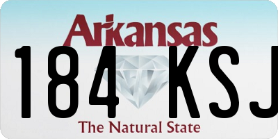 AR license plate 184KSJ